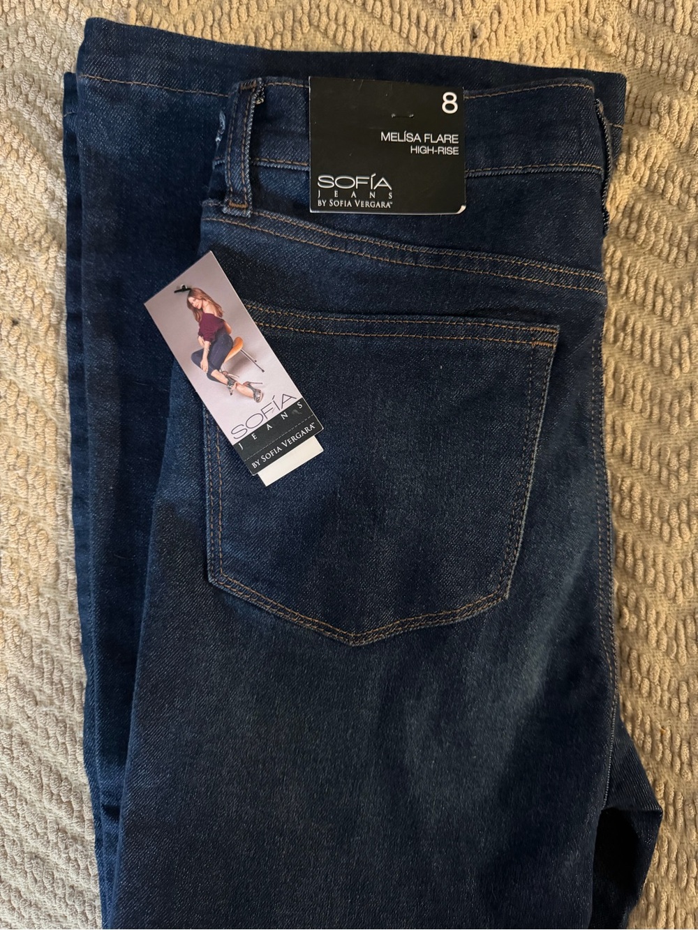 sofia by sofia vergara Women's Dark Blue Boot Cut Jeans